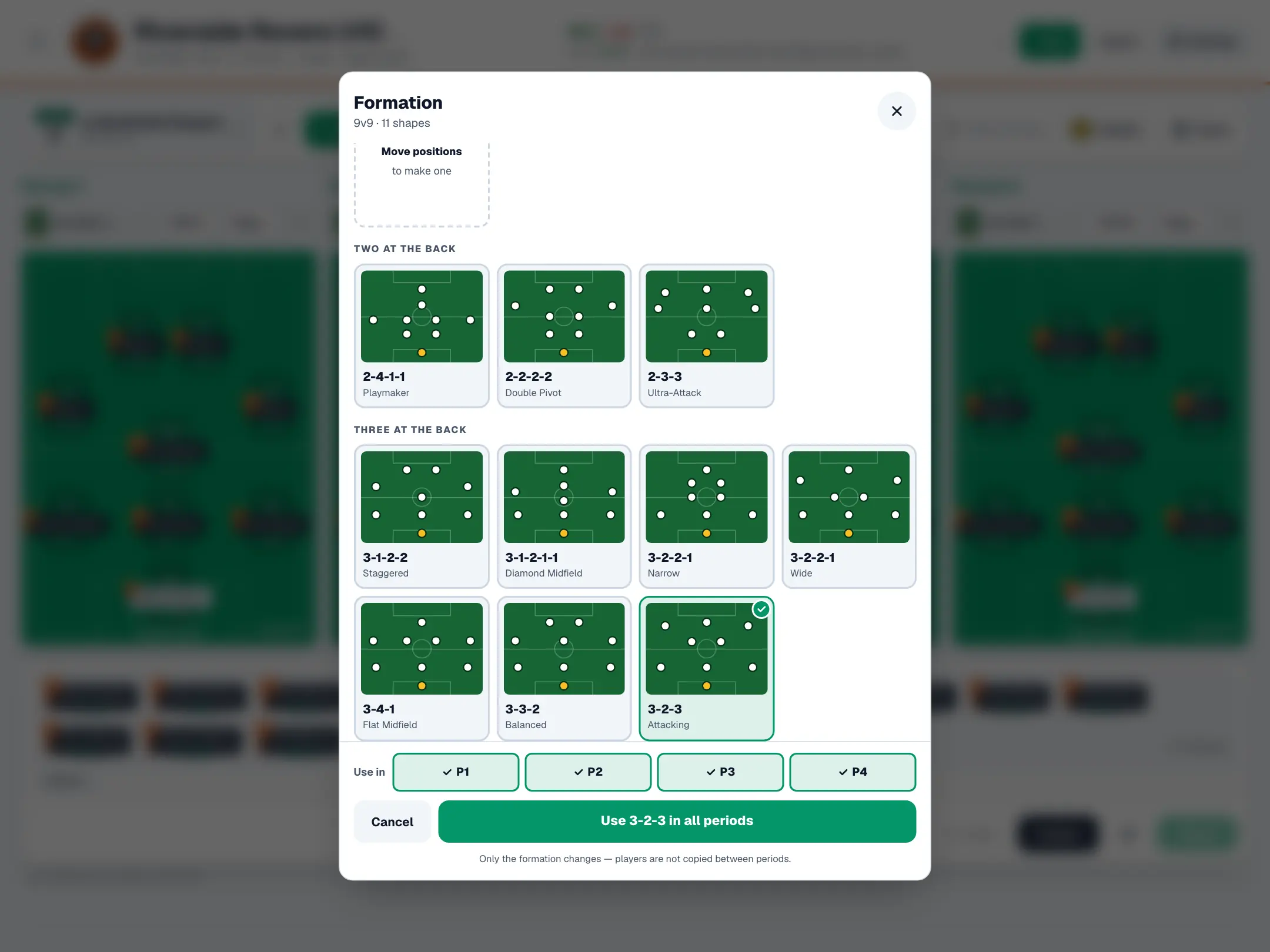 The formation picker