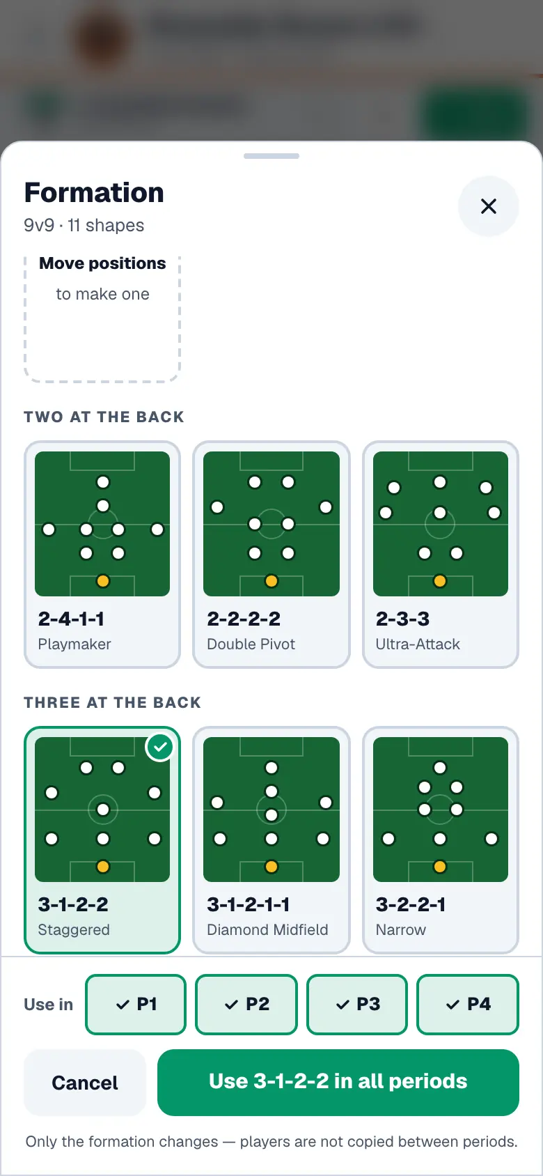 The formation picker